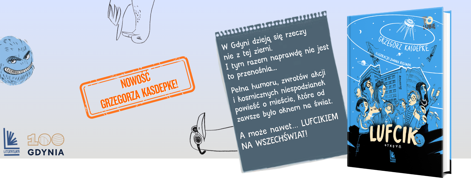 Baner książki Lufcik, Grzegorz Kasdepke – Wydawnictwo Literatura